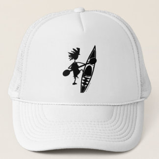 Casquette Silhouette joyeuse de canoë de kayak