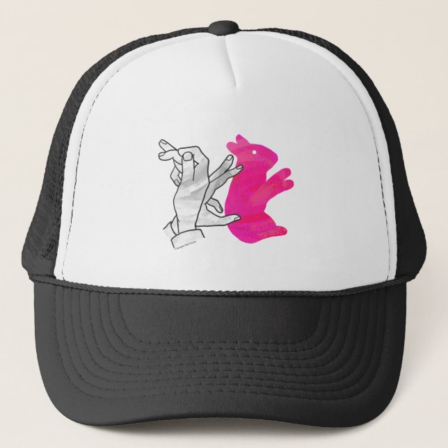 Casquette Silhouette main Rabbit rose (Devant)