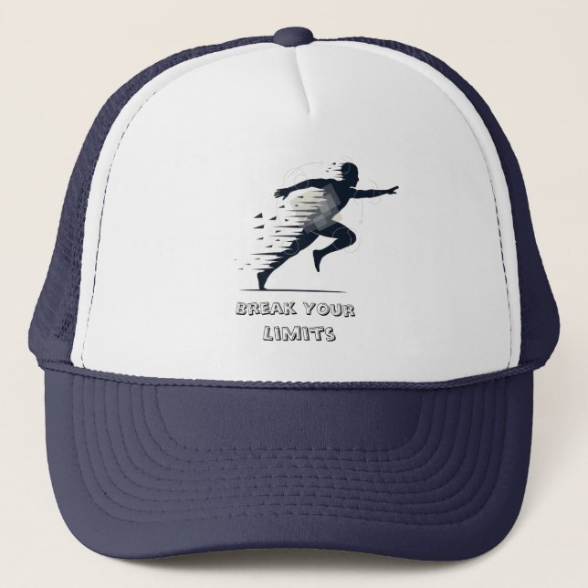 Casquette Silhouette minimale en mouvement – Graphique moder (Devant)