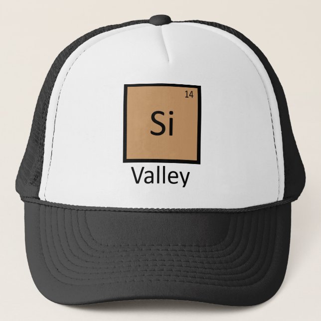 Casquette Silicon Valley Chimie Jeu de table périodique (Devant)