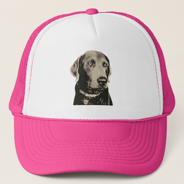 Casquette Silver Lab 100% Labrador Trucker Hat (Devant)