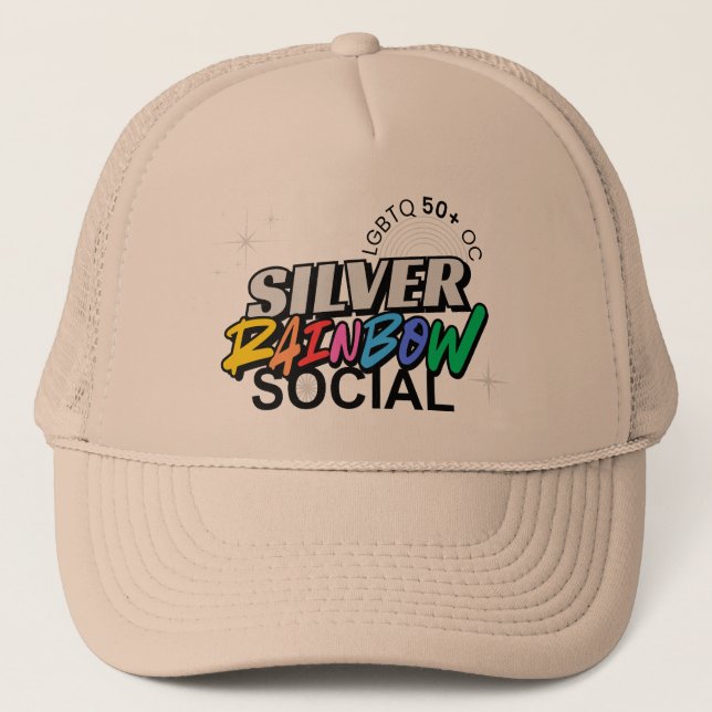 Casquette Silver Rainbow Social Trucker Hat (Devant)