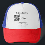 Casquette Simple baby shower site web code-barres QR ajouter<br><div class="desc">Conçu pour le baby shower</div>