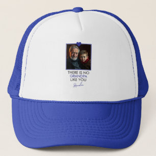Casquette Simple Blue Heart Grand-Enfant Grand-Parent Photo