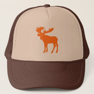 Casquette simple d'orignal brun orange