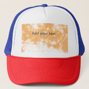 Casquette Simple étoile scintillante de paillettes orange aj