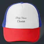 Casquette SIMPLE MINIMAL.CUTIE ADD NAME BABY baby shower Thr<br><div class="desc">Conception</div>