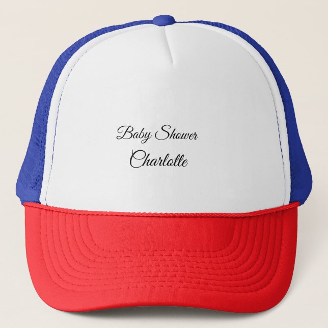 Casquette SIMPLE MINIMAL.CUTIE ADD NAME BABY baby shower Thr (Devant)
