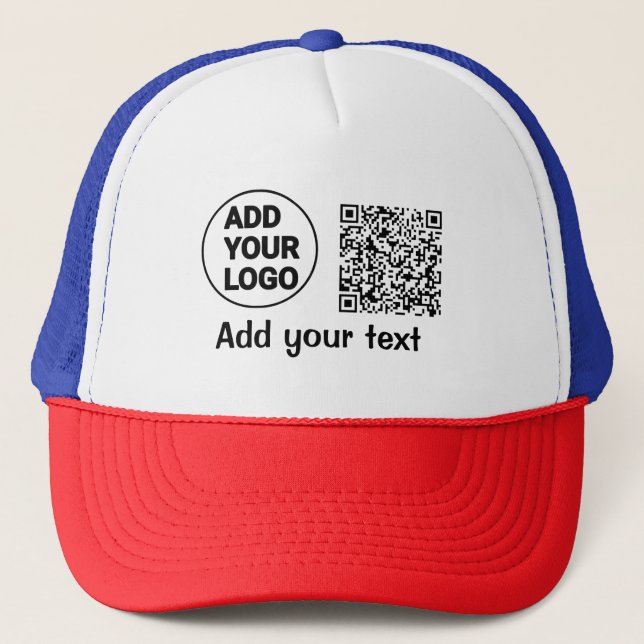 Casquette Simple minimum q r code ajouter logo code d'analys (Devant)