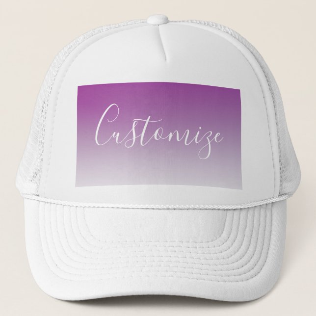 Casquette Simple moderne minimaliste violet Ombre dégradé (Devant)