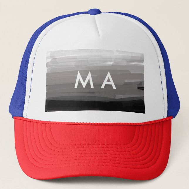 Casquette Simple monogramme ajouter votre nom lettre man min (Devant)