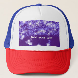 Casquette Simple pailleté violet scintillement étoiles ajout