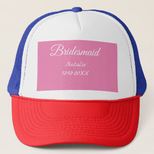 Casquette Simple texte minimal rose demoiselle d'honneur ajo