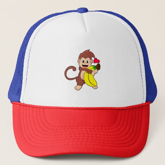Casquette Singe à la banane (Devant)