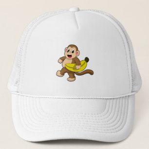 Casquette Singe à la course avec banane