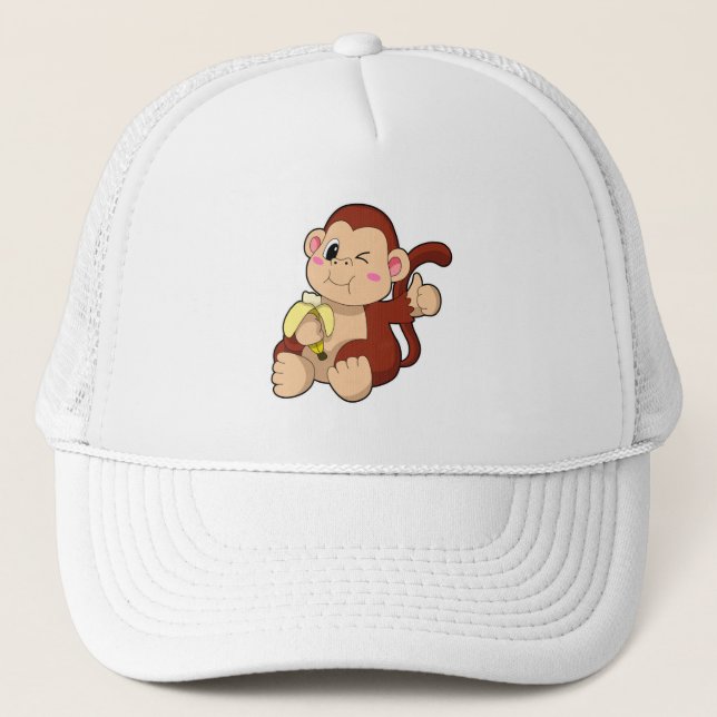 Casquette Singe bébé avec banane (Devant)
