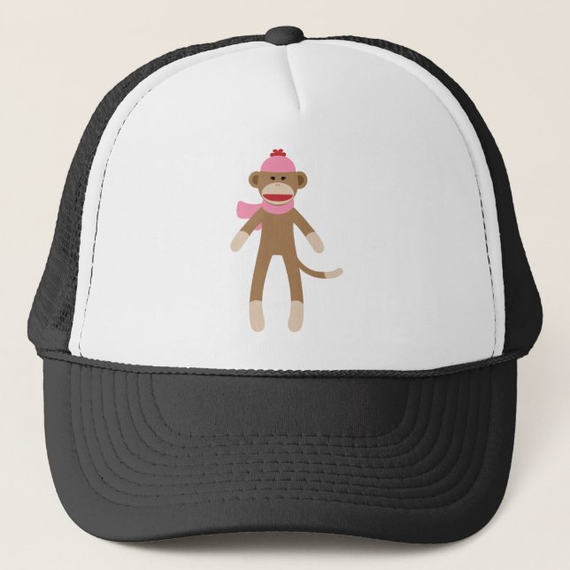 Casquette singe de chaussette de fille (Devant)