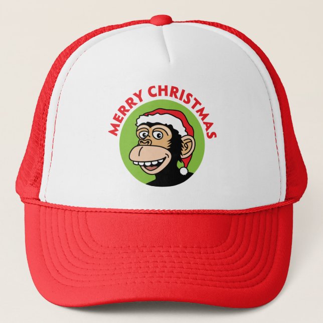 Casquette Singe de Noël (Devant)