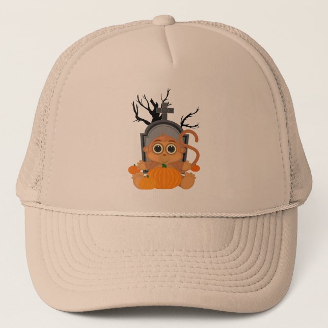 Casquette Singe d'Halloween (Devant)