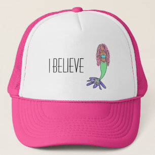 Casquette sirène arc-en-ciel rose bleu violet vert noir bouc