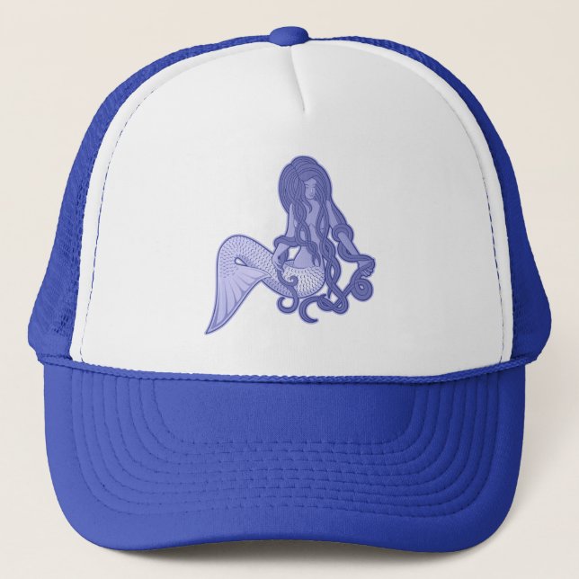 Casquette Sirène assise bleue (Devant)