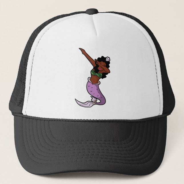 Casquette sirène noire (Devant)