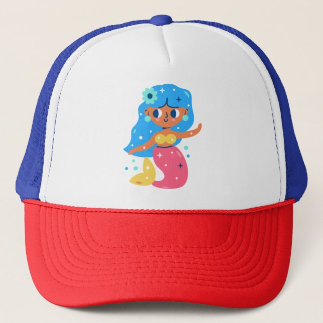 Casquette Sirène rose (Devant)