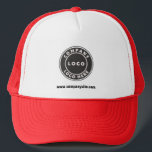 Casquette Site Web d'entreprise Logo personnalisé de l'entre<br><div class="desc">Ajoutez le logo de votre entreprise et l'identité de votre marque à ce chapeau de camionneur ainsi qu'à votre adresse de site Web ou votre slogan en cliquant sur le bouton "Personnaliser" ci-dessus. Ces chapeaux de camionneur de marque peuvent annoncer votre entreprise comme les employés les portent et double comme...</div>
