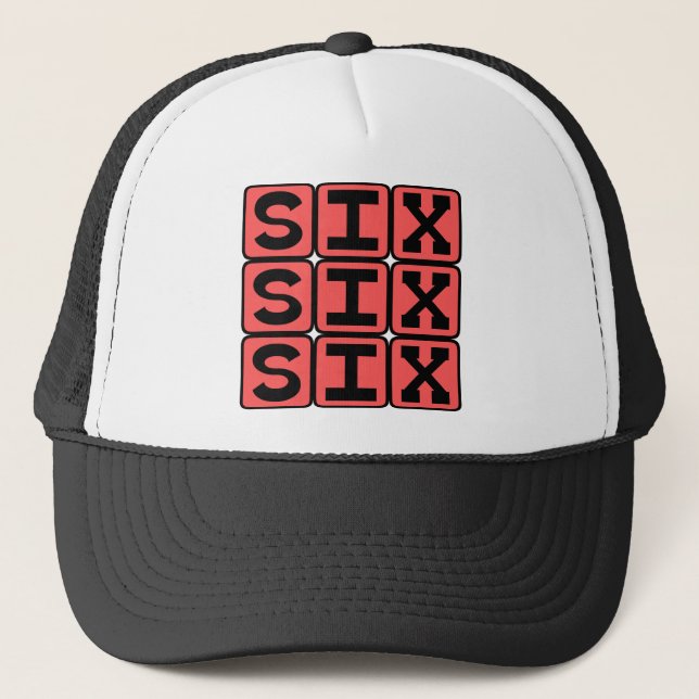 Casquette Six Six Six, Nombre de la Bête (Devant)