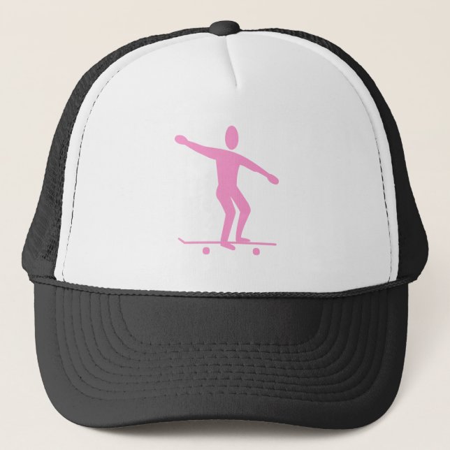Casquette Skateboard - Rose (Devant)