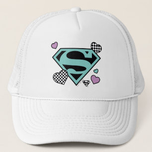 Casquette Skater Girl Supergirl Coeurs S-Shield