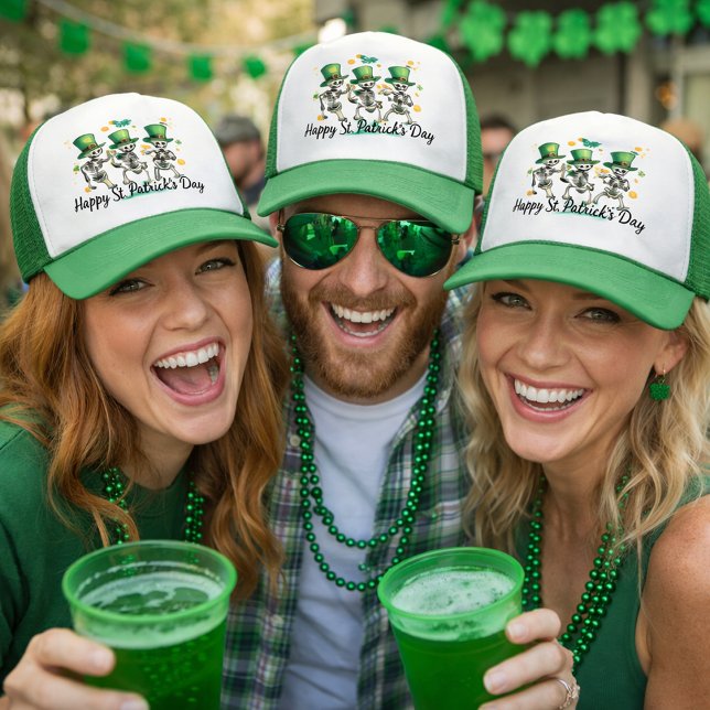 Casquette Skeletons dansants dans St. Patrick's Day Spirit (Créateur téléchargé)