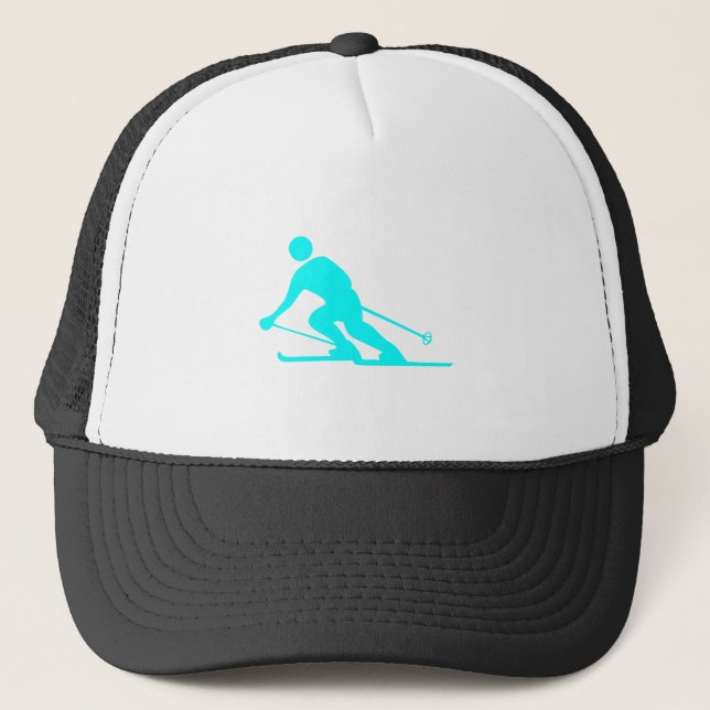 Casquette Ski - Cyan (Devant)