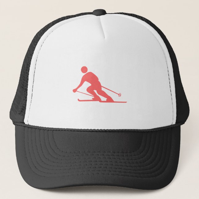Casquette Ski - rose tropical (Devant)