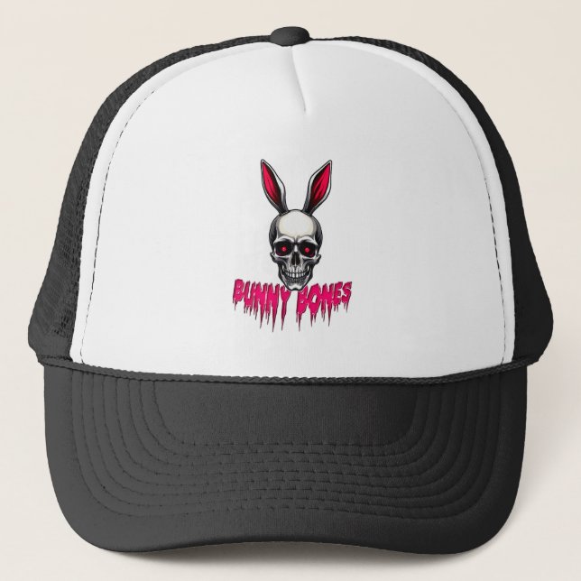 Casquette Skull Bunny – Dark Easter Art - boné (Devant)