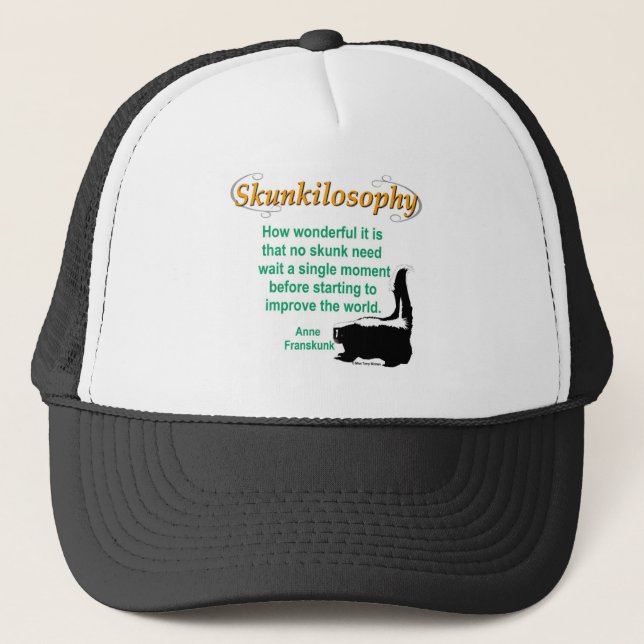 Casquette Skunkilosophy : Améliorer le monde (Devant)