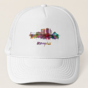 Casquette Skyline Memphis V2 en aquarelle