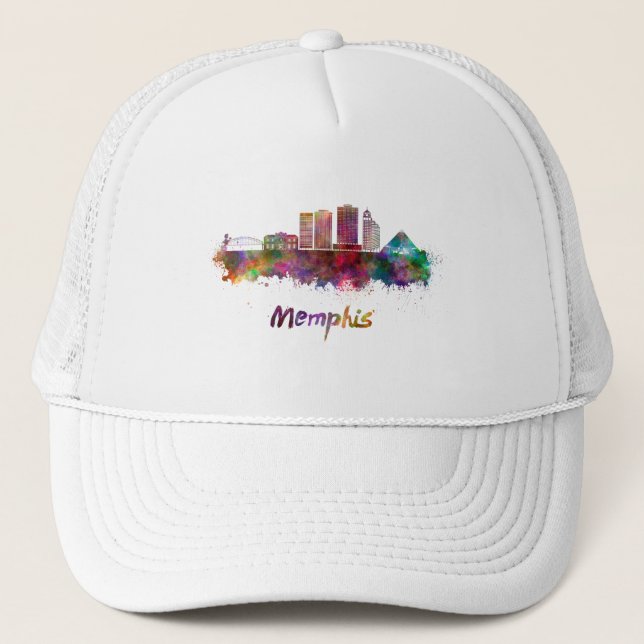 Casquette Skyline Memphis V2 en aquarelle (Devant)