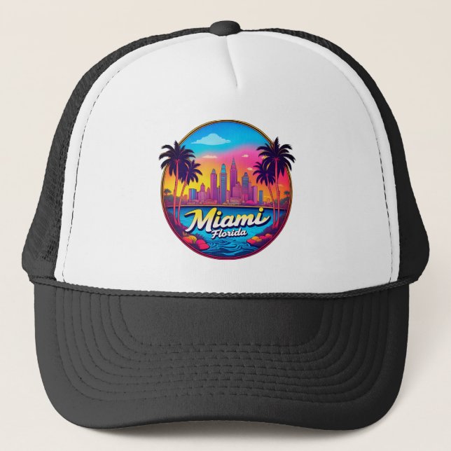 Casquette Skyline Miami City Floride (Devant)