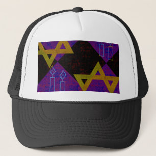 Casquette SlipperyJoe's Happy Hanoukka Star de David menorah