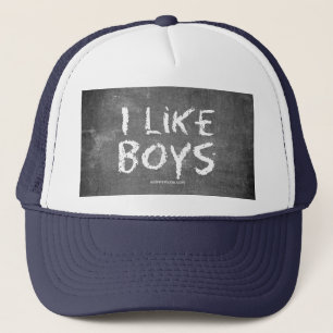 Casquette SlipperyJoe's J'aime les garçons tableau noir sale