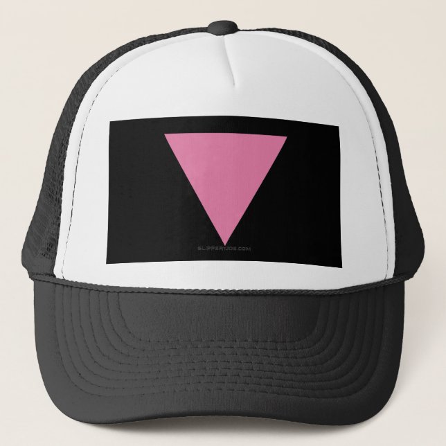 Casquette SlipperyJoe's rose triangle drapeau clair rose sym (Devant)