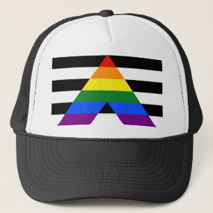 Casquette SlipperyJoe's Straight Ally Drapeau gay cadeaux LG