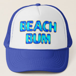 Casquette Slogan amusant sur la plage en bleu