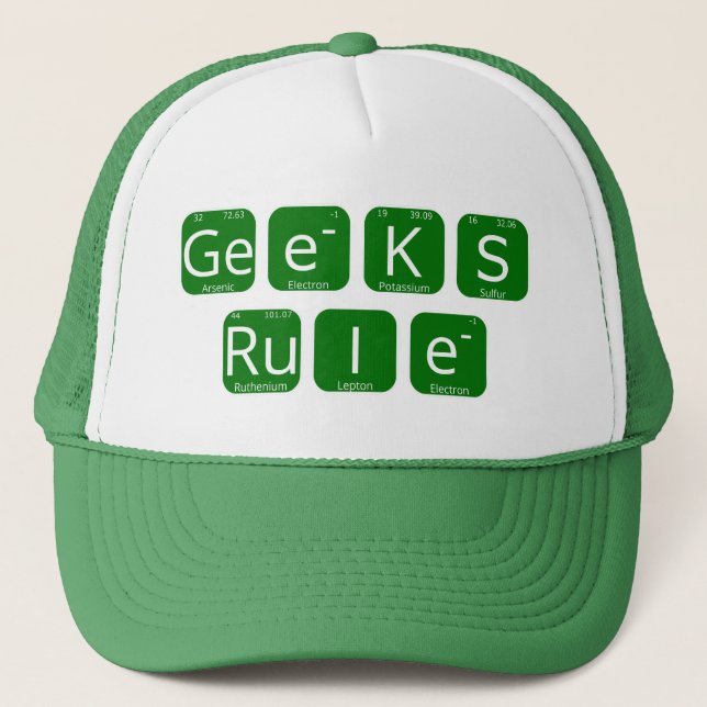 Casquette Slogan de table périodique geek (Devant)