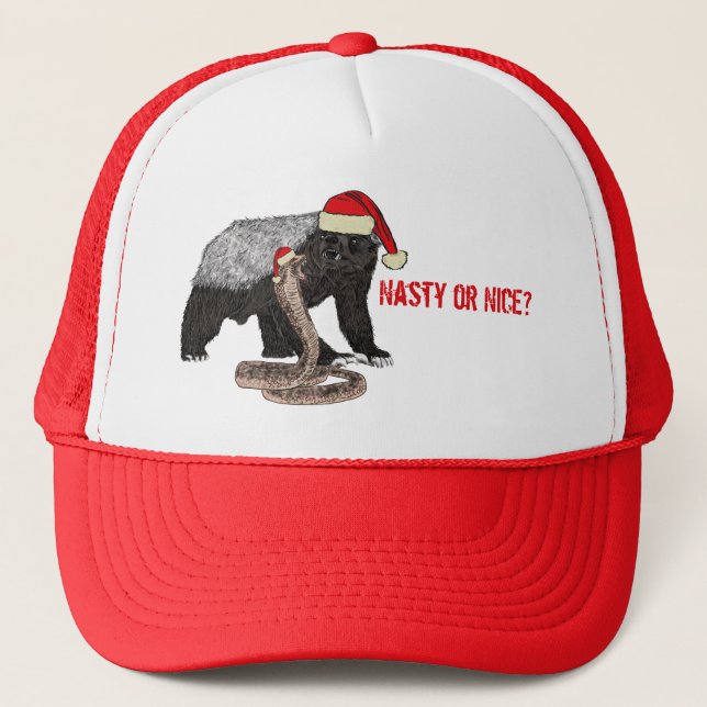 Casquette Slogan festif de Badass Amusant du serpent Badger  (Devant)