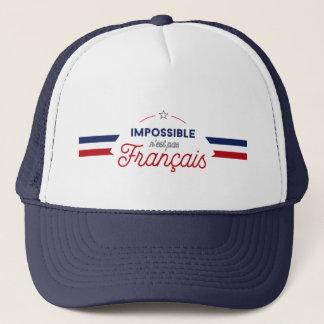 Casquette Slogan français "de Français impossible de pas
