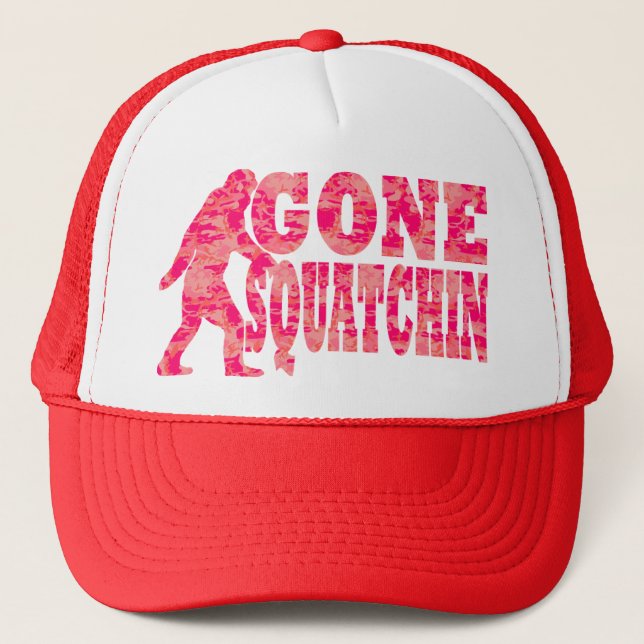 Casquette Slogan rouge allé des textes de squatchin (Devant)