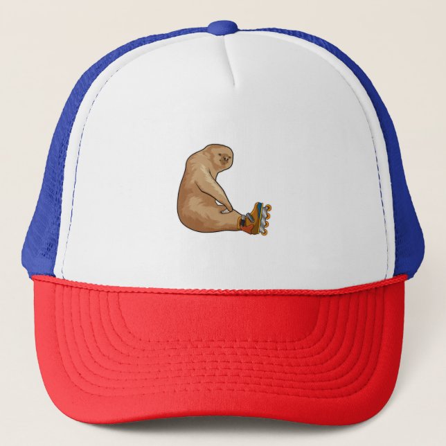 Casquette Sloth as Patinage en ligne avec Patins en ligne (Devant)