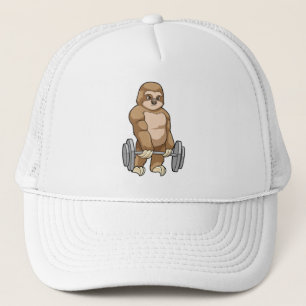 Casquette Sloth au Bodybuilding avec Barbell